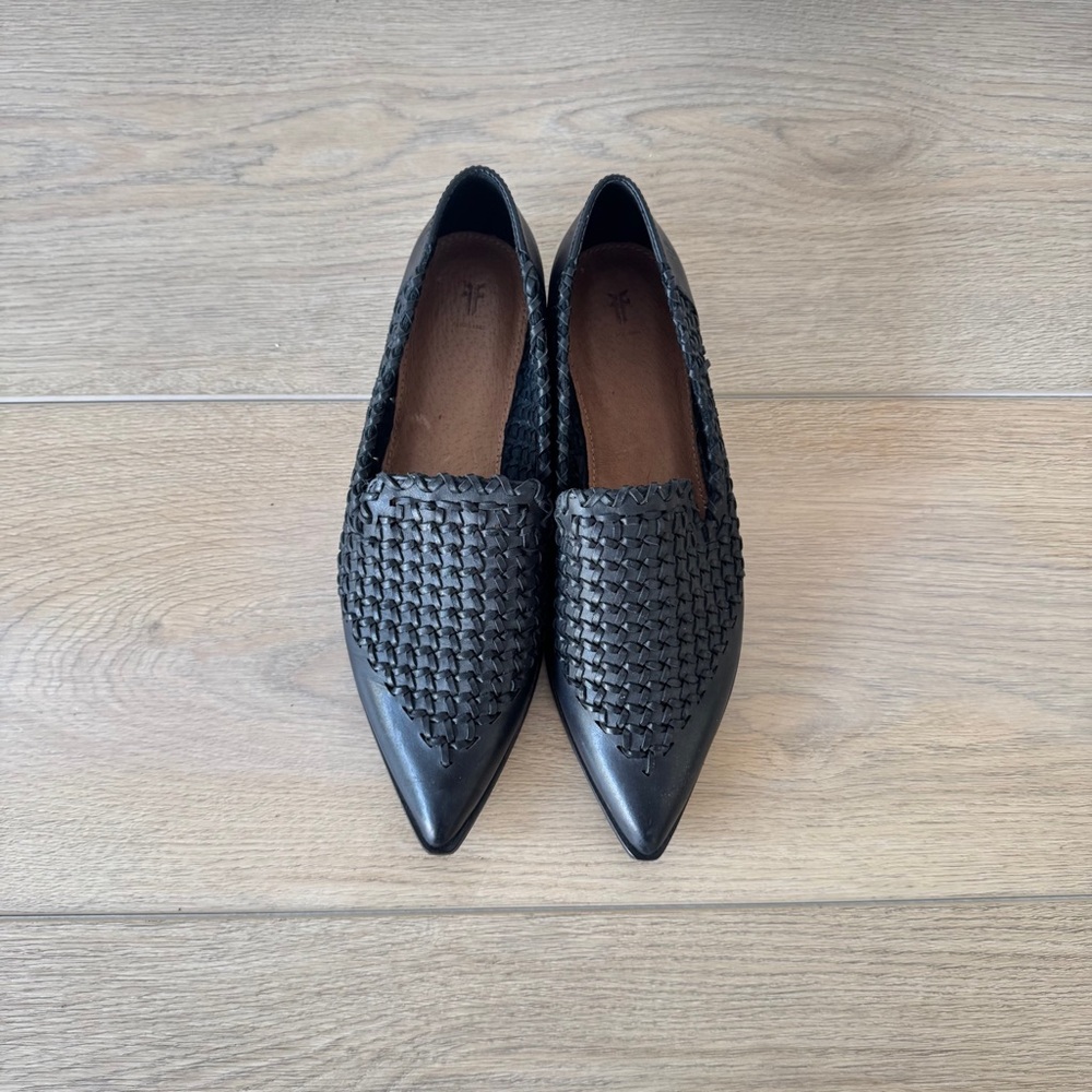 Frye Black Woven Flats
